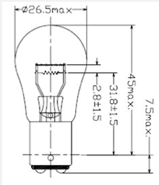 12V 21/6CP S25 BAU15D 2CTO PP FOCUS