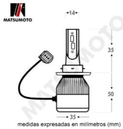 AMPOLLETA LED PREMIUM H11/H8/H9 6000K L24
