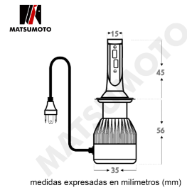 KIT AMPOLLETA LED PREMIUM H4 6000K L24