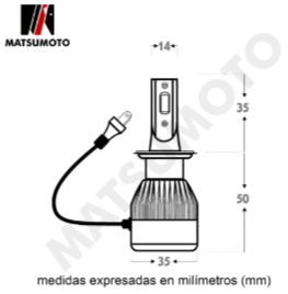 AMPOLLETA LED PRIMIUM H7/H18 6000K L24